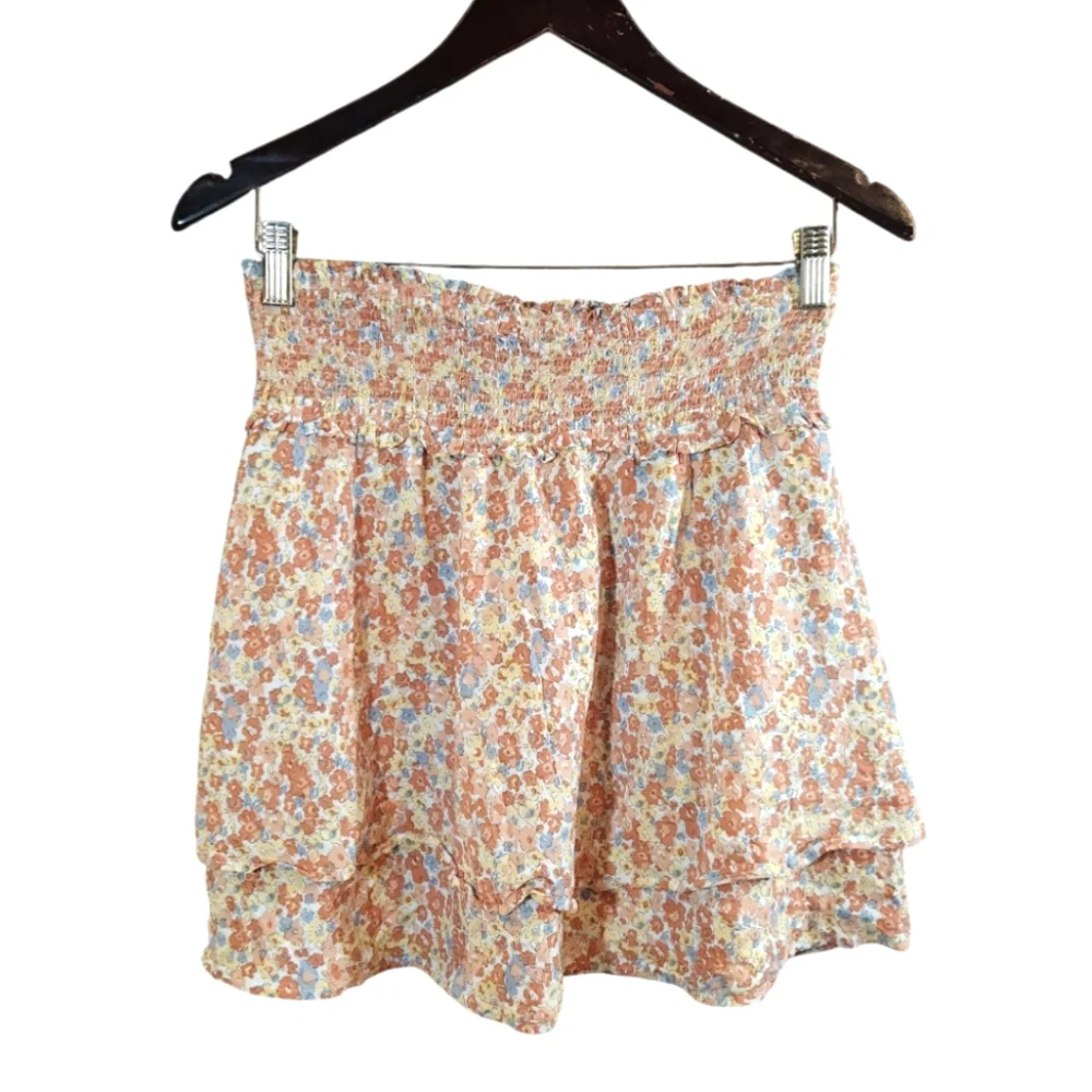 Rails Addison Tiered Mini Skirt in Multi Wildflower Cottagecore Women's M NWT - Picture 7 of 9